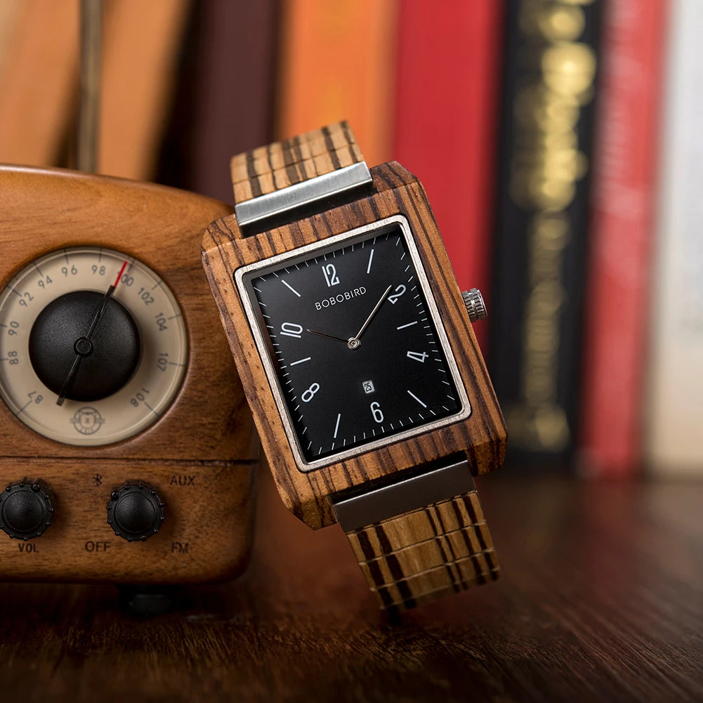 Clearanced Watch BOBOBIRD Design Wood Quartz Wristwatch for Men Good Value for Money Watchs Eco-giftsMystery Box Randomly Sends