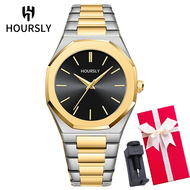 Stainless Steel Band Men Wrist Watches For Male Clock Top Brand Luxury High Quality Gold Men's Quartz Wristwatches Dropshipping
