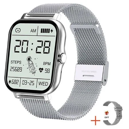 KESHUYOU 2025 Smart Watch Answer Make Call Message Preview Sport Mode DIY Dial Sleep Monitor Smart Watch for Men Women Gifts