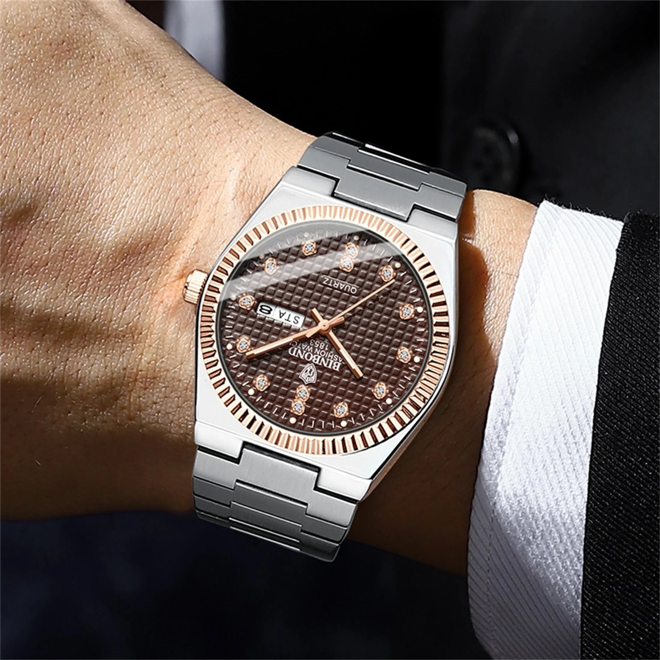 Top AAA+ Original Brand Watches For Mens Business Classic PRS Style Automatic Date Watch High Quality Quartz Male Clocks 301