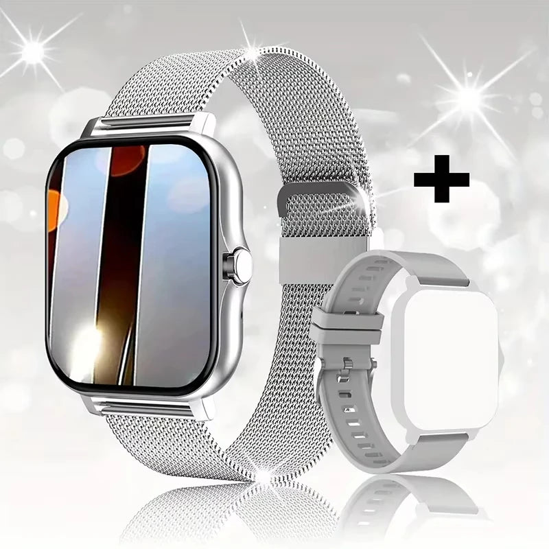 LAXASFIT 2025 New Smart Watch Bluetooth Talk Full Touch Screen Heart Rate Monitor Sports Fitness Smart Watch Men Women Gift