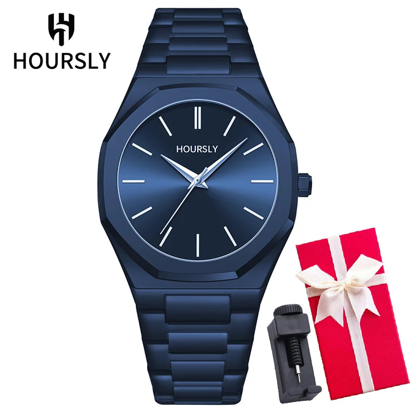 Stainless Steel Band Men Wrist Watches For Male Clock Top Brand Luxury High Quality Gold Men's Quartz Wristwatches Dropshipping